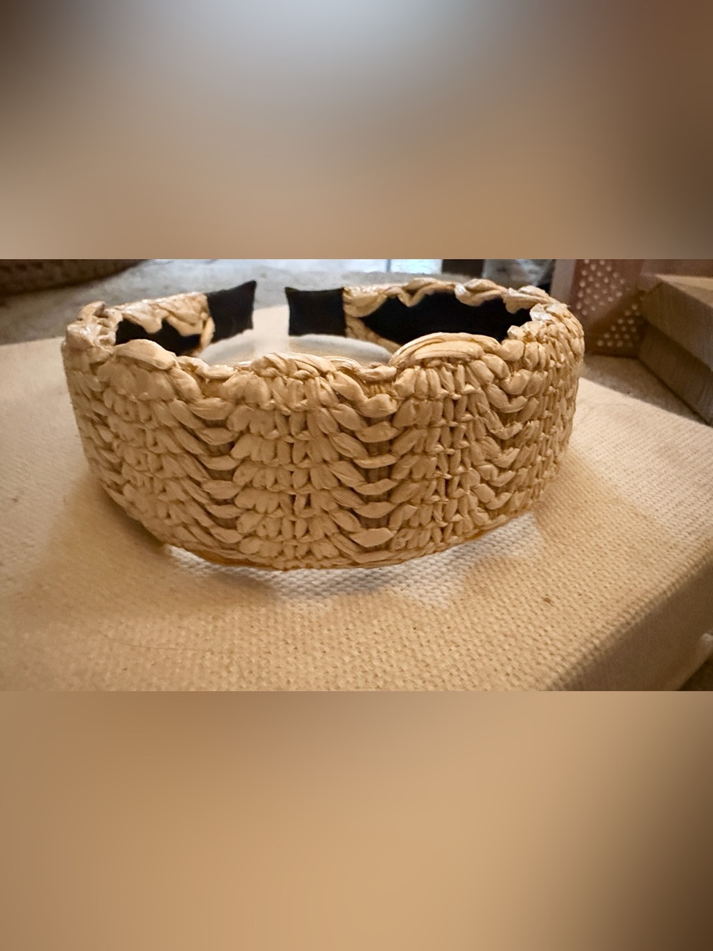 Woven Straw Headband - Natural
